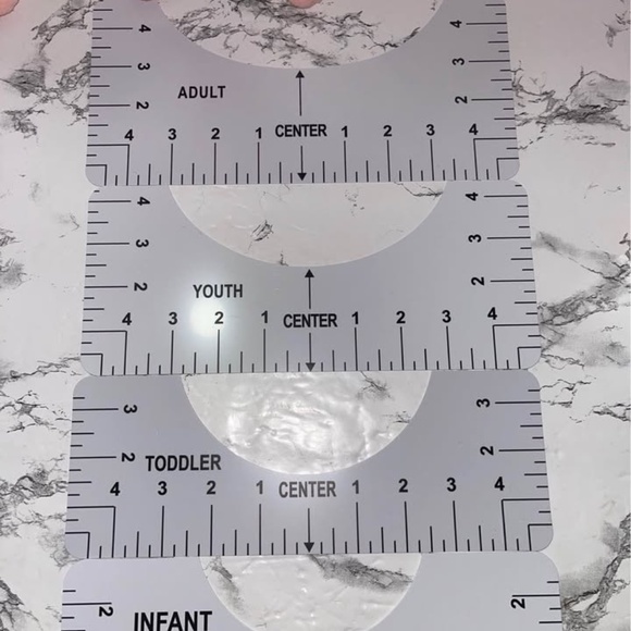 T-Shirt Alignment Ruler-4 Pack T-shirt Measurement Ruler Guide - Picture 2 of 10